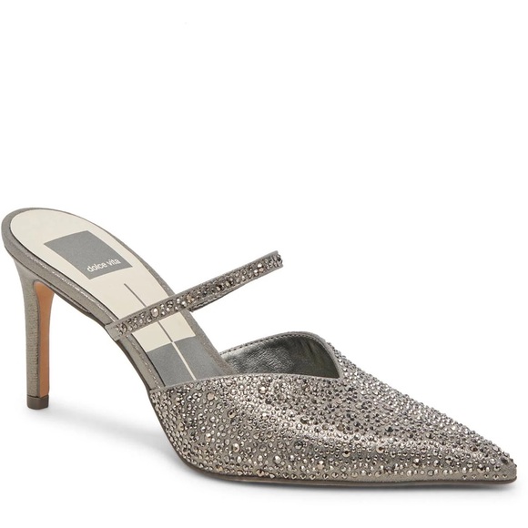 Dolce Vita NIB Gunmetal Kanika Crystal Pumps - Picture 1 of 6